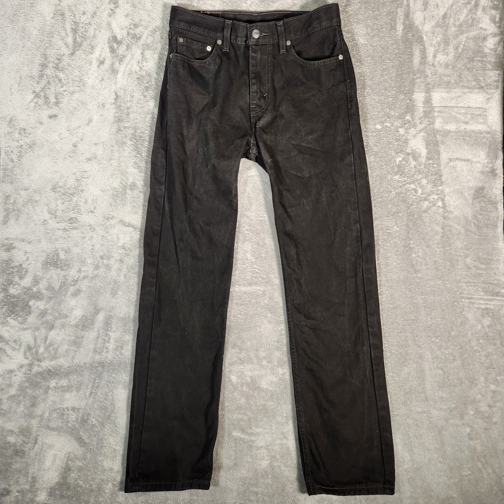 Levi‎ Jeans 505 Men's 30X32 Black Denim Straight Leg Water<Less